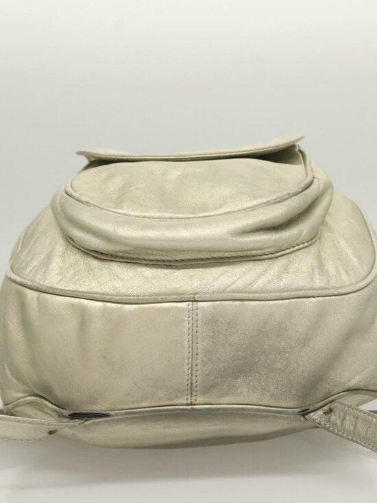 LOEWE Backpack Leather Gold Auth mr1333 main image 5